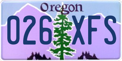 OR license plate 026XFS