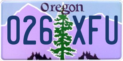 OR license plate 026XFU