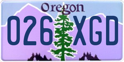 OR license plate 026XGD