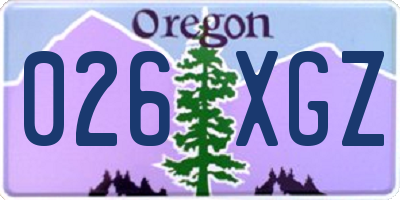 OR license plate 026XGZ