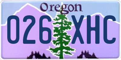 OR license plate 026XHC