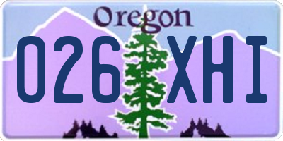 OR license plate 026XHI