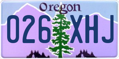 OR license plate 026XHJ