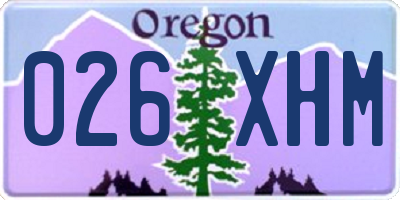 OR license plate 026XHM