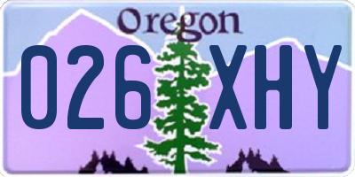 OR license plate 026XHY