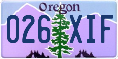 OR license plate 026XIF
