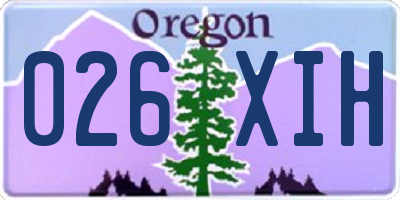 OR license plate 026XIH