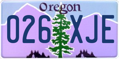 OR license plate 026XJE