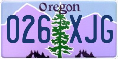 OR license plate 026XJG