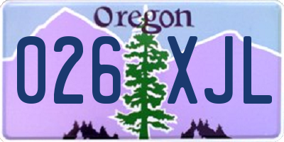 OR license plate 026XJL