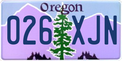 OR license plate 026XJN