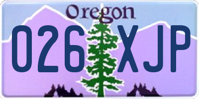 OR license plate 026XJP