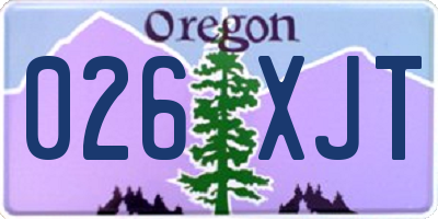 OR license plate 026XJT