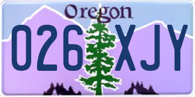 OR license plate 026XJY