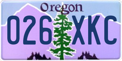 OR license plate 026XKC