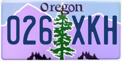 OR license plate 026XKH