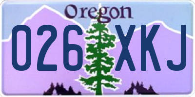 OR license plate 026XKJ