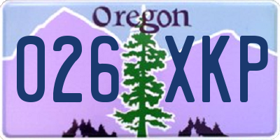 OR license plate 026XKP