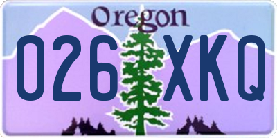 OR license plate 026XKQ