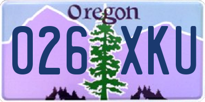 OR license plate 026XKU