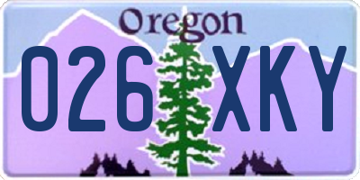 OR license plate 026XKY