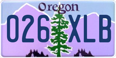 OR license plate 026XLB