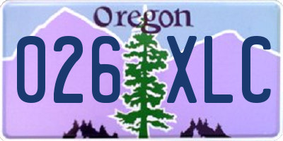 OR license plate 026XLC