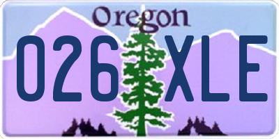 OR license plate 026XLE