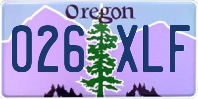 OR license plate 026XLF