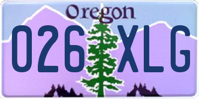 OR license plate 026XLG