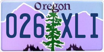 OR license plate 026XLI
