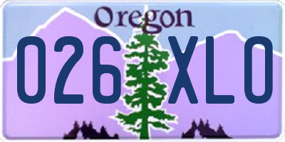OR license plate 026XLO