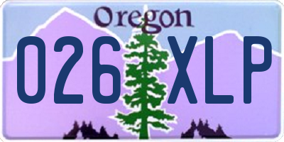 OR license plate 026XLP