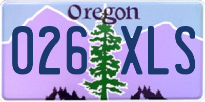 OR license plate 026XLS