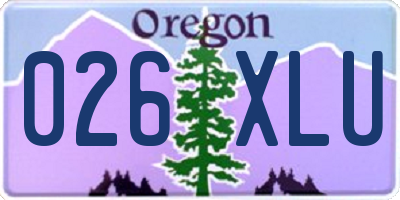 OR license plate 026XLU