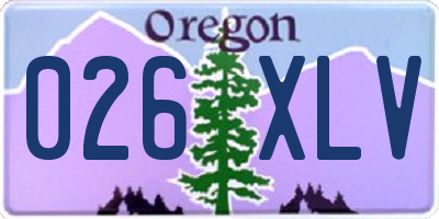 OR license plate 026XLV