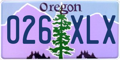 OR license plate 026XLX