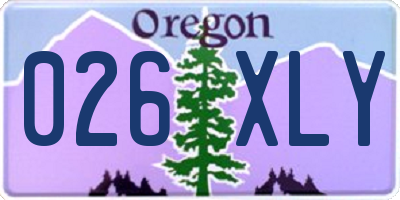 OR license plate 026XLY