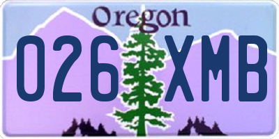OR license plate 026XMB