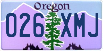 OR license plate 026XMJ