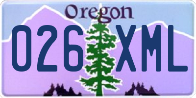 OR license plate 026XML