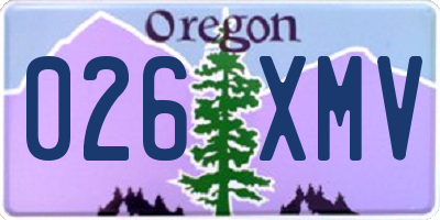 OR license plate 026XMV