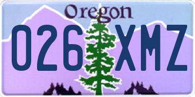 OR license plate 026XMZ