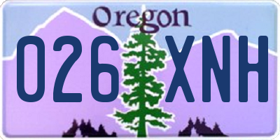 OR license plate 026XNH