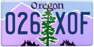 OR license plate 026XOF