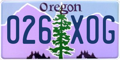 OR license plate 026XOG