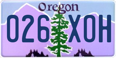 OR license plate 026XOH