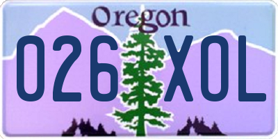 OR license plate 026XOL