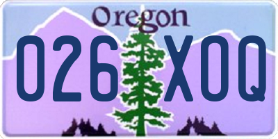 OR license plate 026XOQ