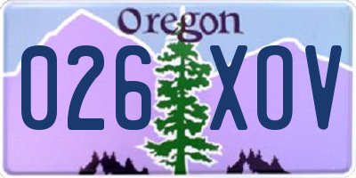 OR license plate 026XOV